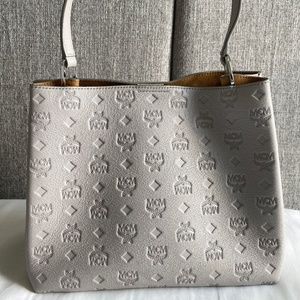 MCM Calfskin Ottomar Monogram Sarah Convertible Hobo